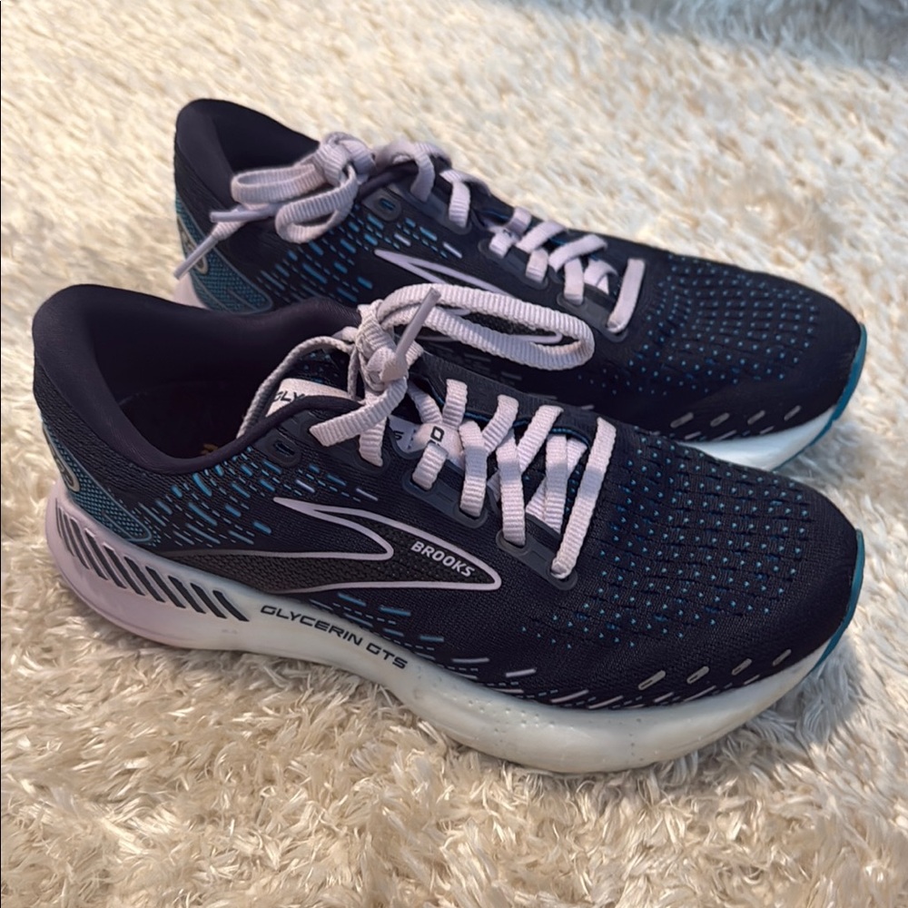 Brooks Women's Glycerin GTS Running Shoes - Black and Blue